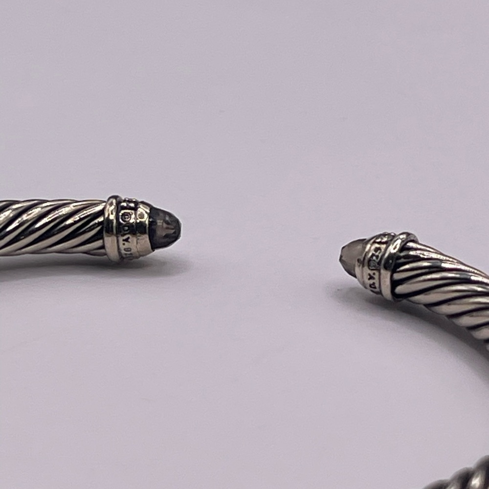 David Yurman Classic Cable Bracelet with Diamonds & Smokey Quartz - Picture 5 of 8